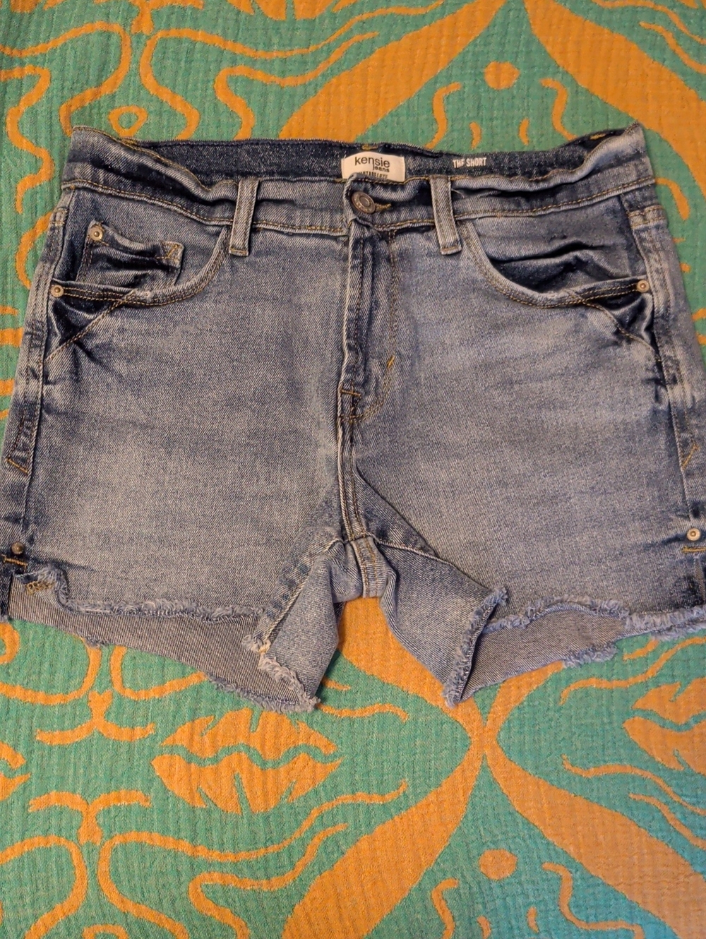 Kensie "Vintage Luxe" Light Blue Denim Cutoff Shorts